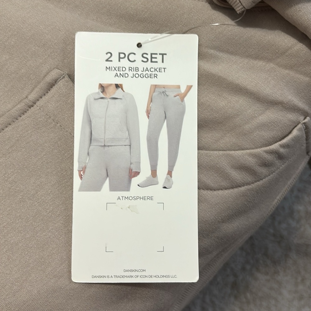 Danskin Mixed Rib jacket and Jogger Set Size XL